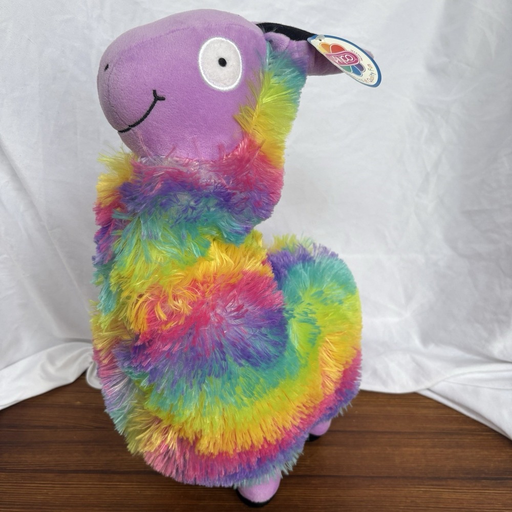 Nanco Rainbow Llama Plush Stuffed Animal With Tags